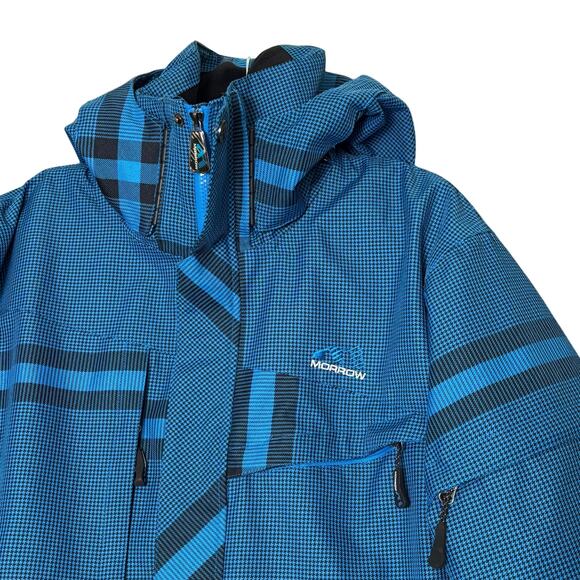 Morrow Blue Waterproof Snowboard Ski Jacket Men's L Insulated, Vented, Hooded - Picture 4 of 13